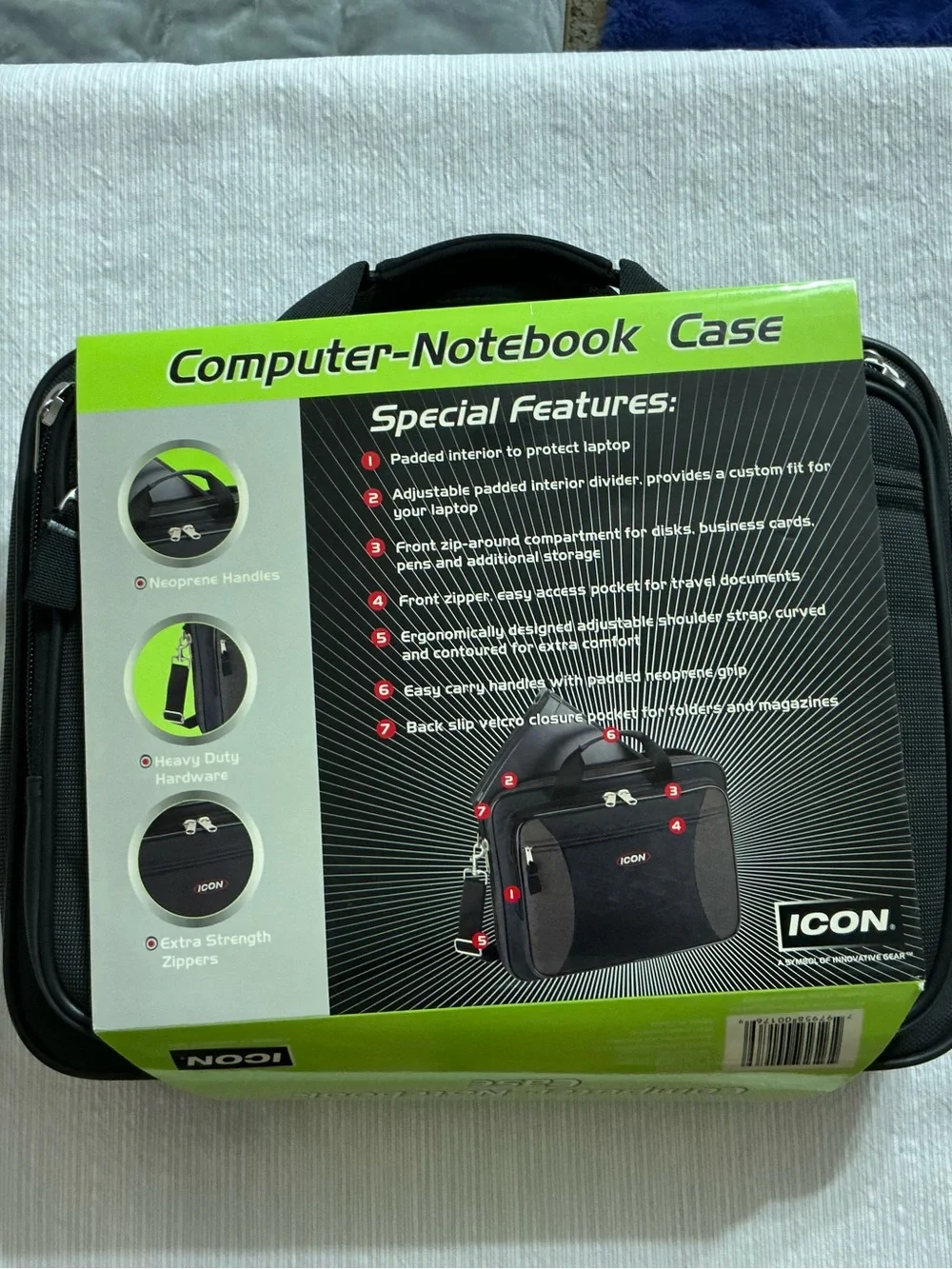 NEW - ICON Black Computer-Notebook Case